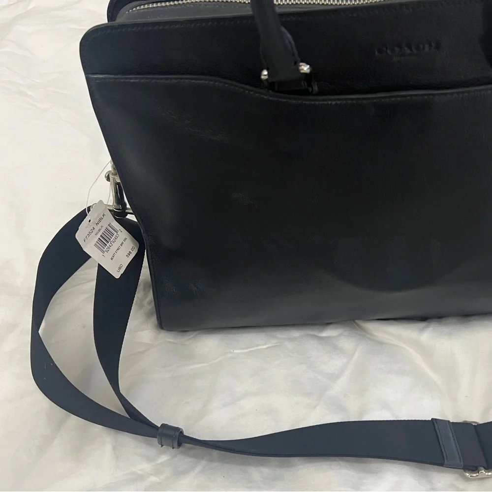 NWT Coach Beckett Structured Briefcase Black w/ Laptop Pocket 🖤 Slight Indent